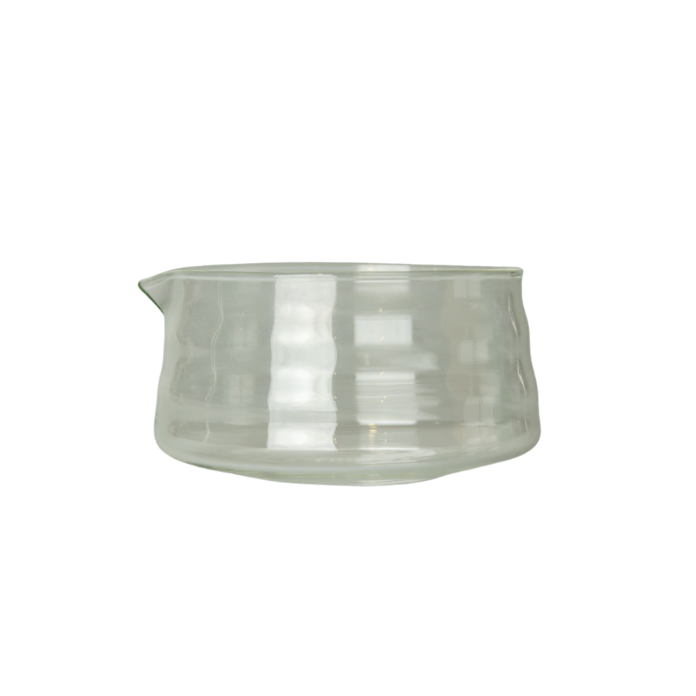 grooved chawan glass bowl