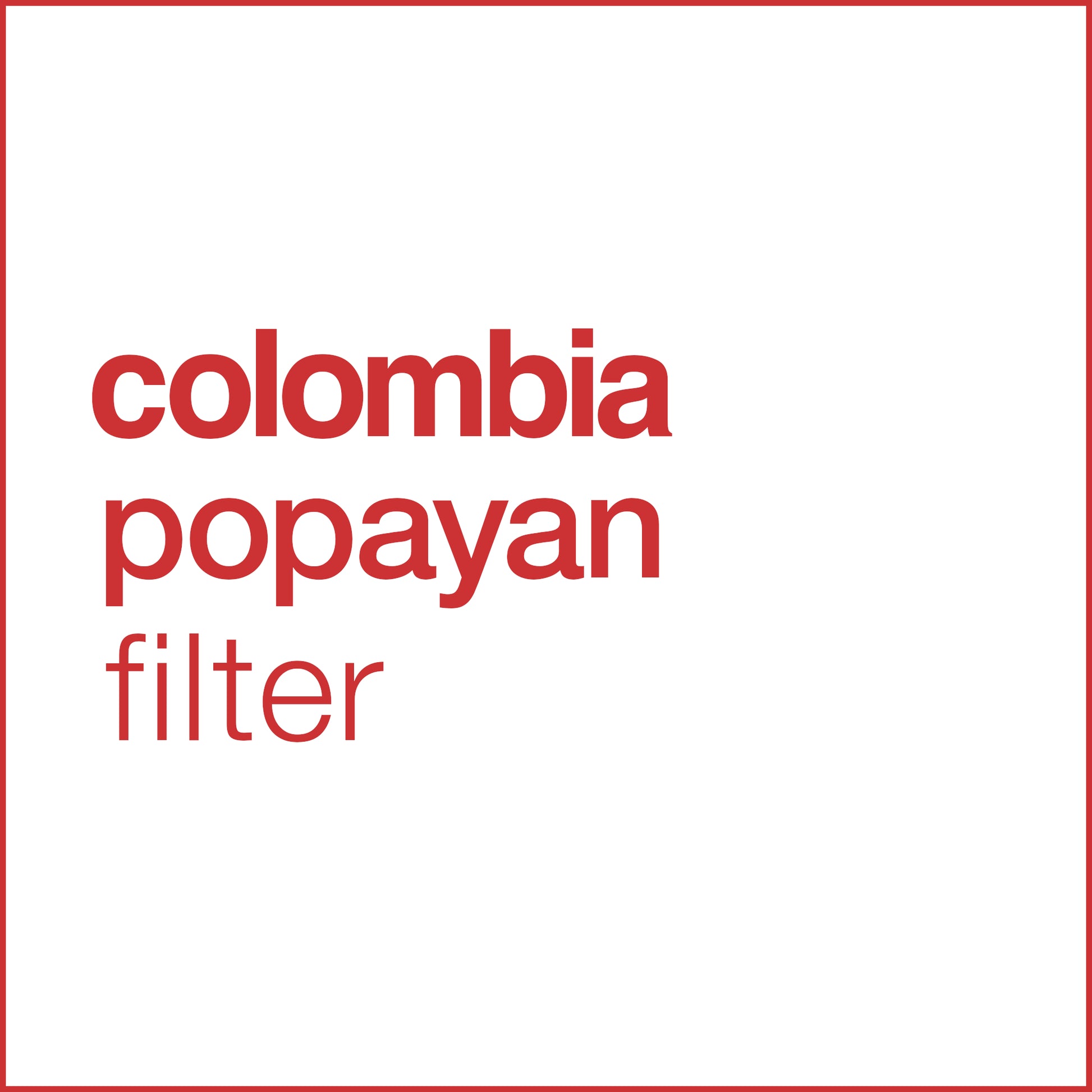 colombian popayan filter coffee